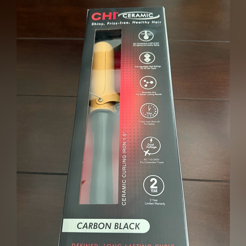 CHI Ceramic 1.5" Gold Curling Iron - Gold and Black